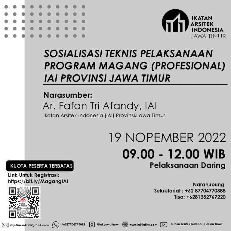 Sosialisasi Teknis Pelaksanaan Program Magang (Profesional) IAI Prov Jawa Timur